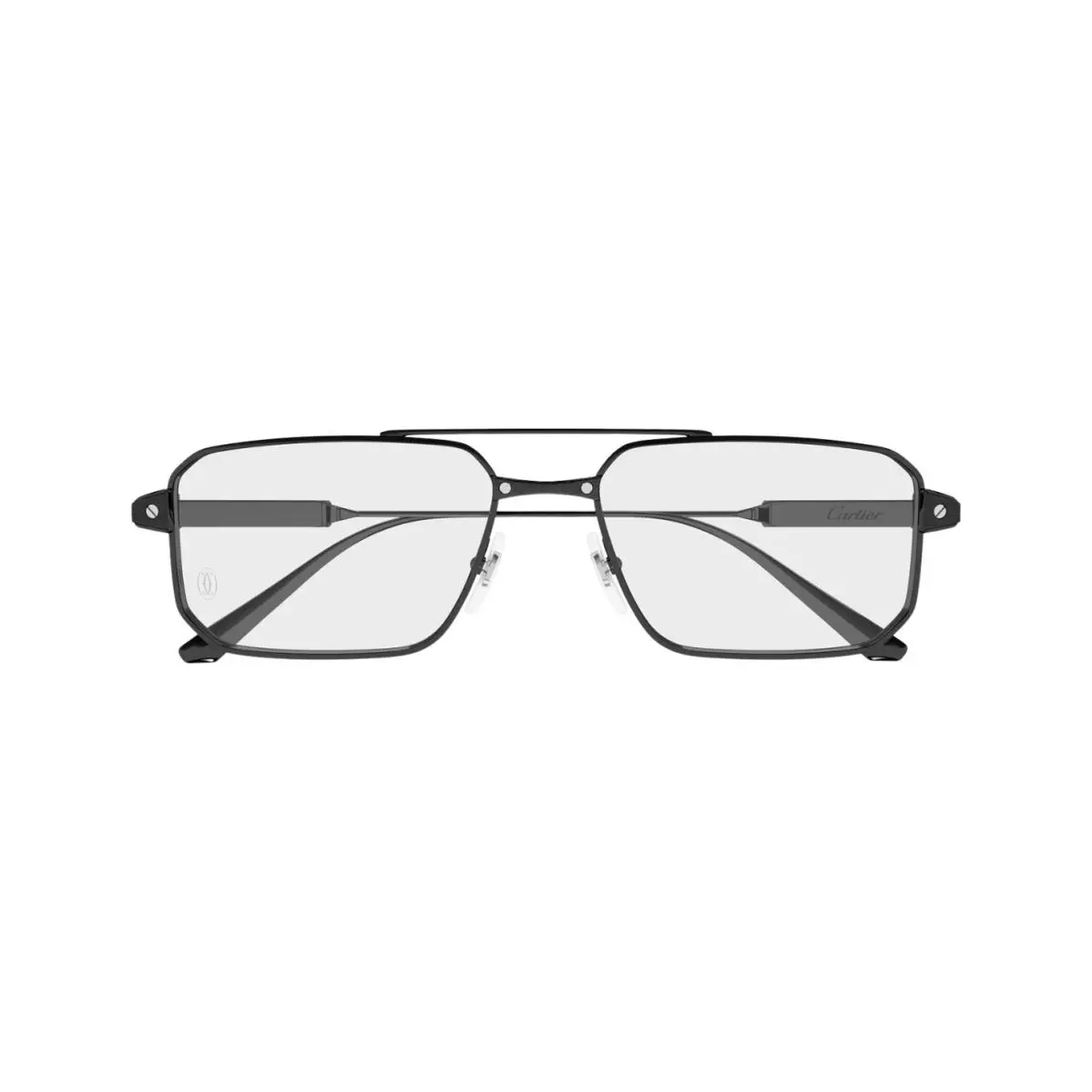 Santos de CT0654O Rectangle Eyeglasses Black by Cartier