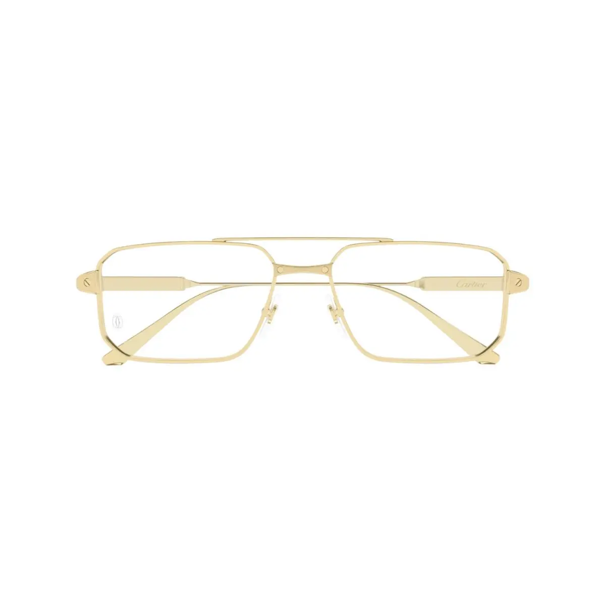 Santos de CT0654O Rectangle Eyeglasses Gold by Cartier