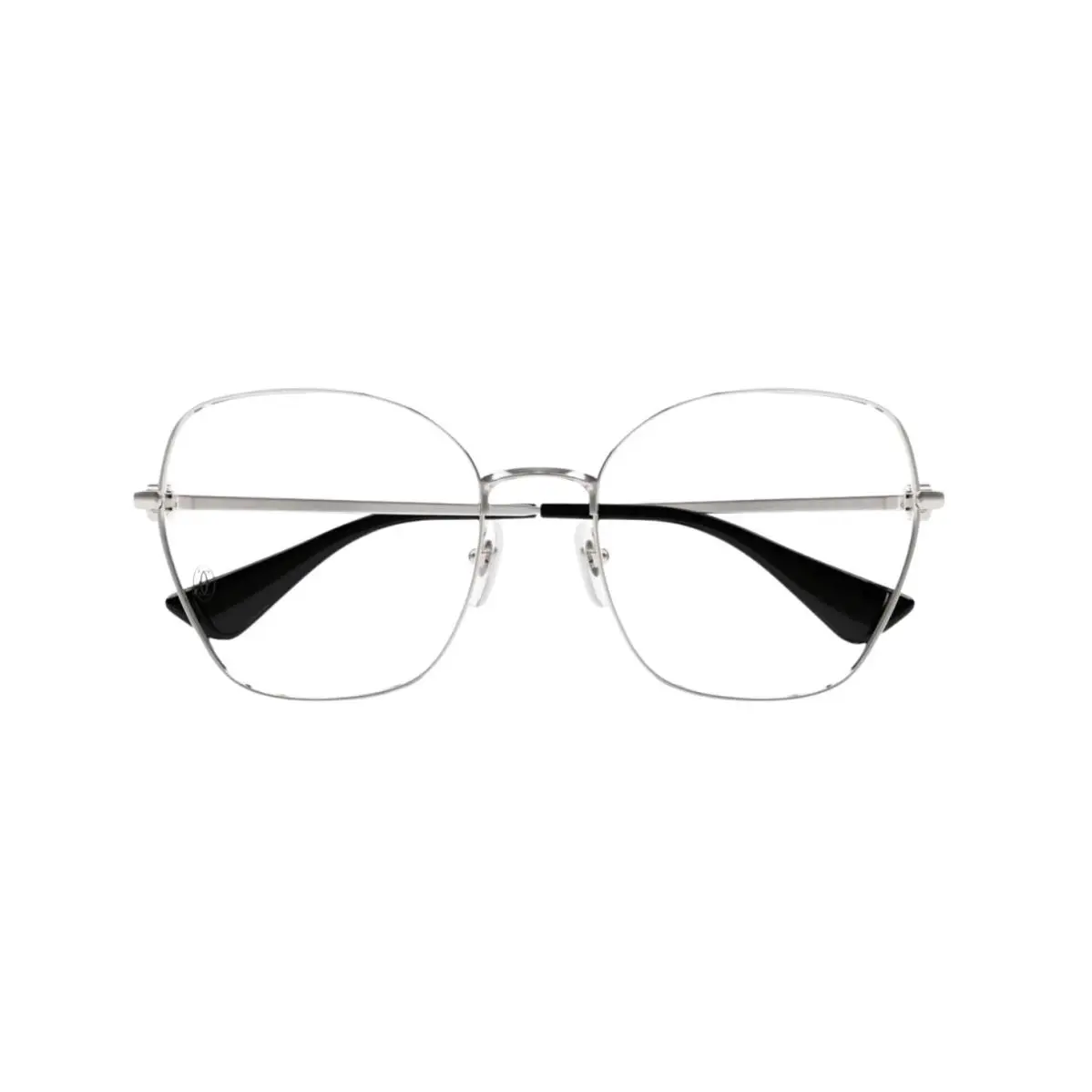 Double C Decor CT0413O Butterfly Eyeglasses Silver by Cartier