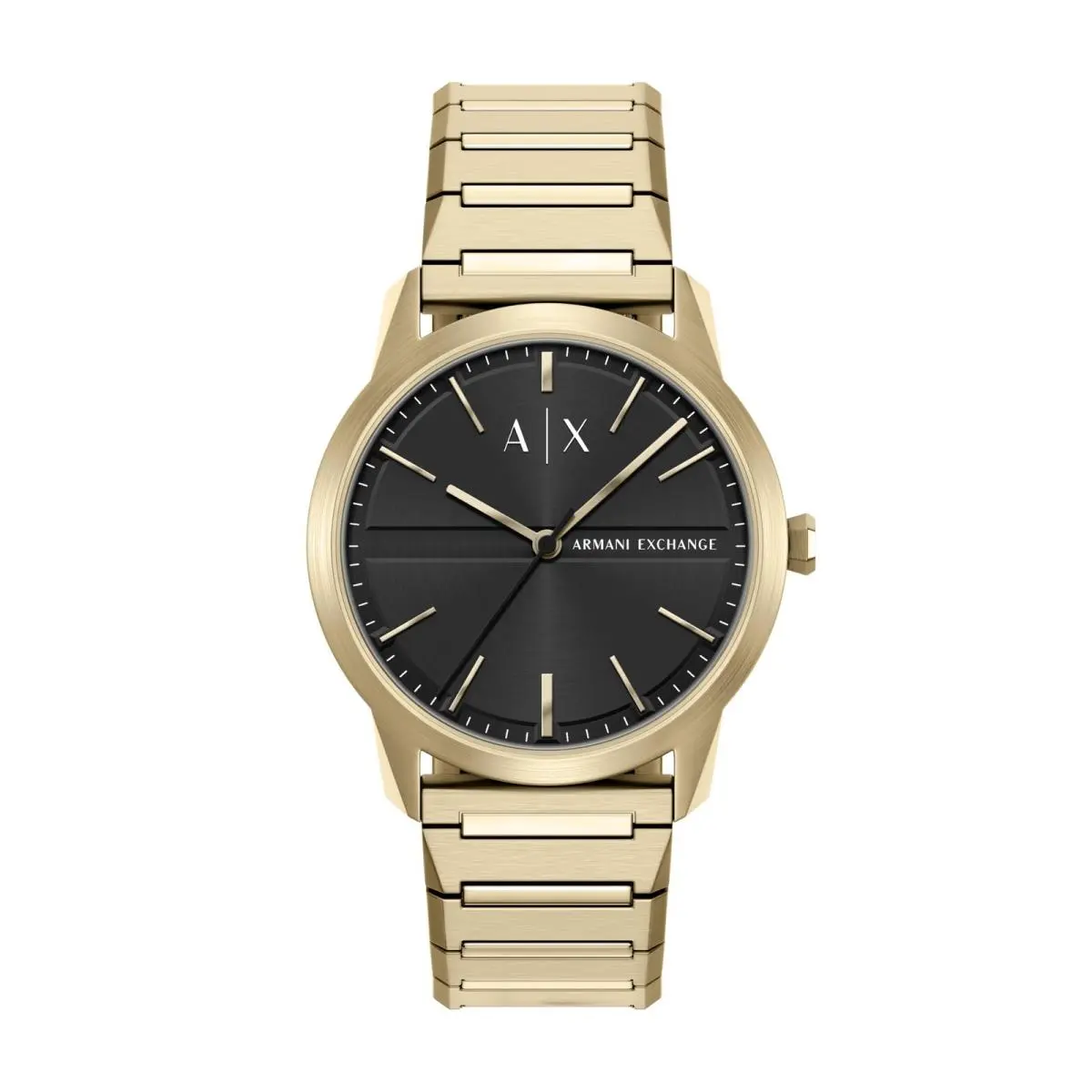 A X Men`s Three-hand Gold-tone Stainless Steel Gold/black by Armani Exchange