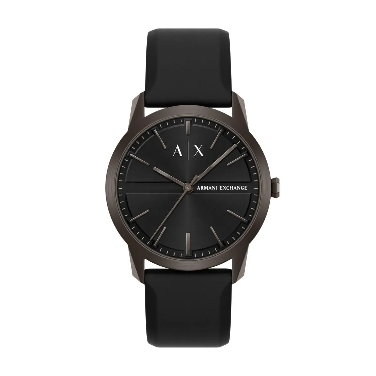 A X Men`s Three-hand Black Silicone Watch Brown/black by Armani Exchange