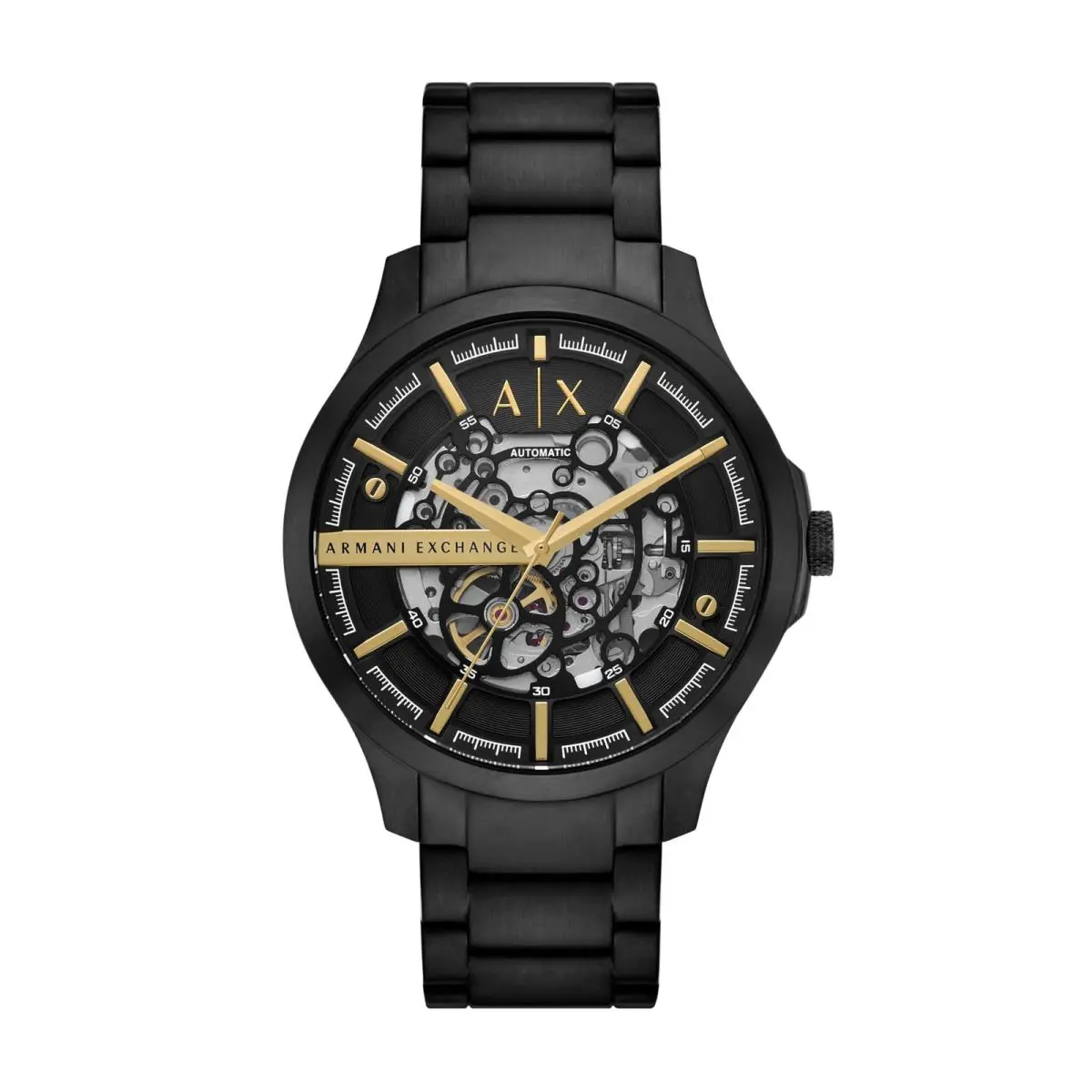A X Automatic Watches For Men Black/gold by Armani Exchange