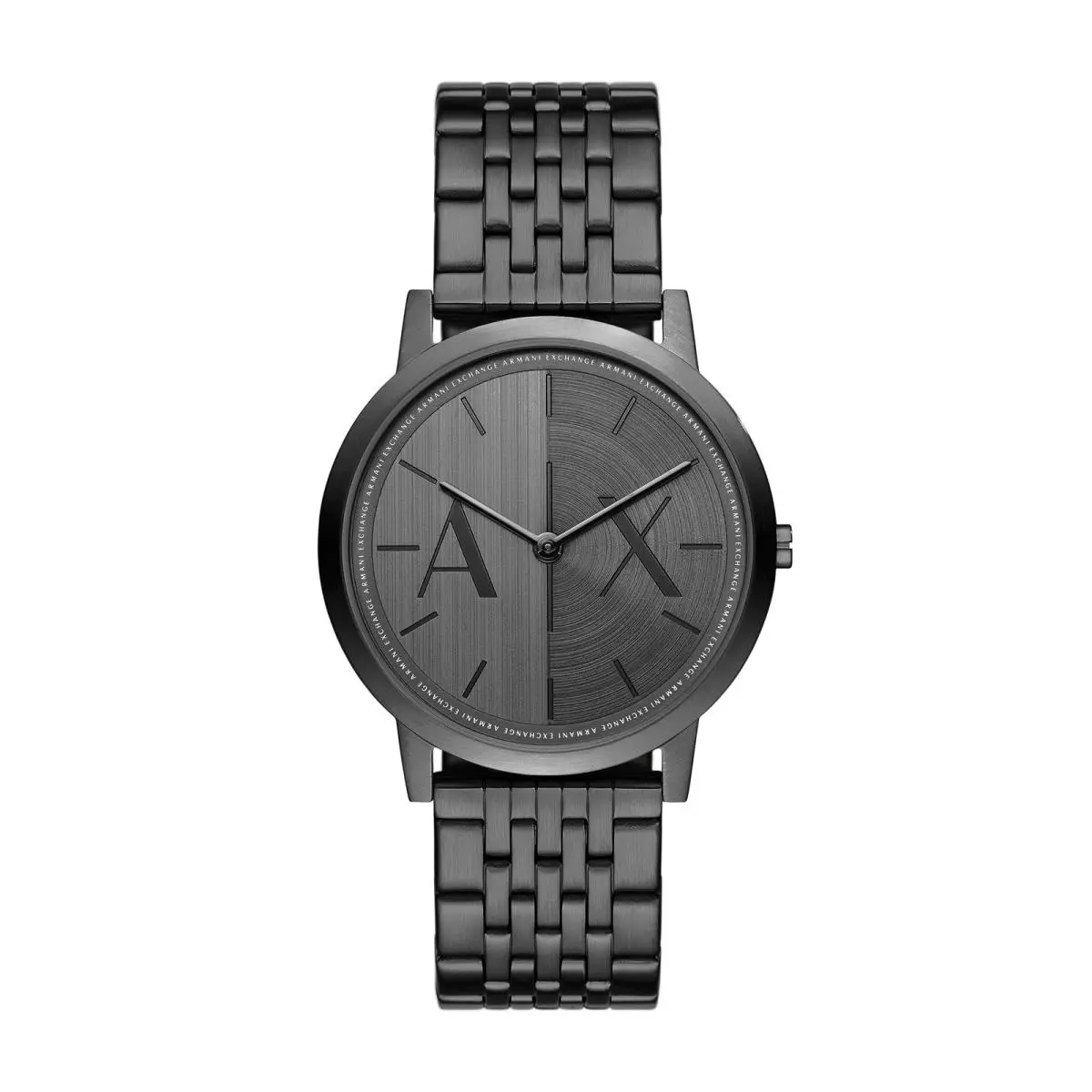 A X  Men`s Two-hand Black Stainless Steel Bracelet Watch by Armani Exchange