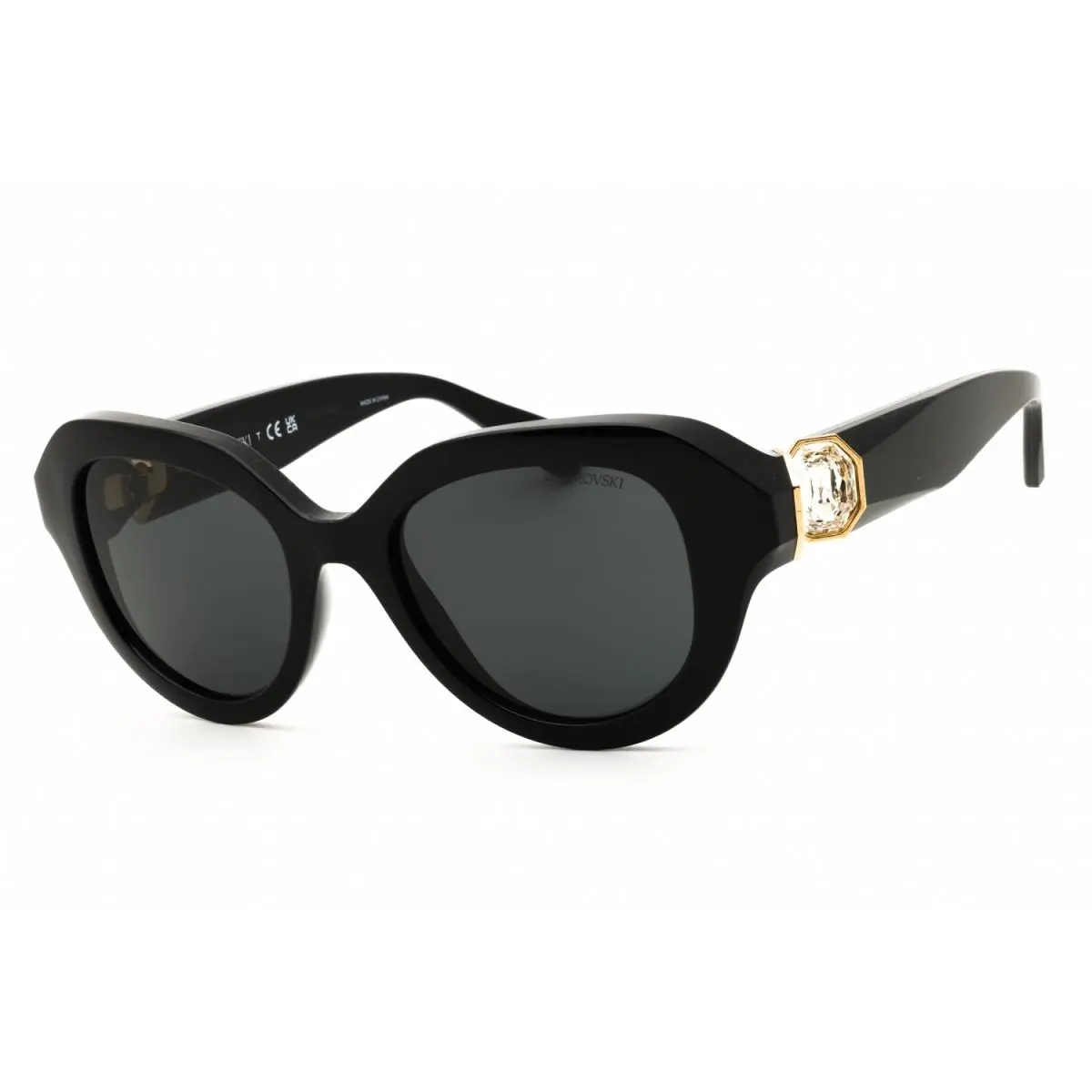 SK6037 100187 Black/dark Grey 50-19-135 Sunglasses by Swarovski