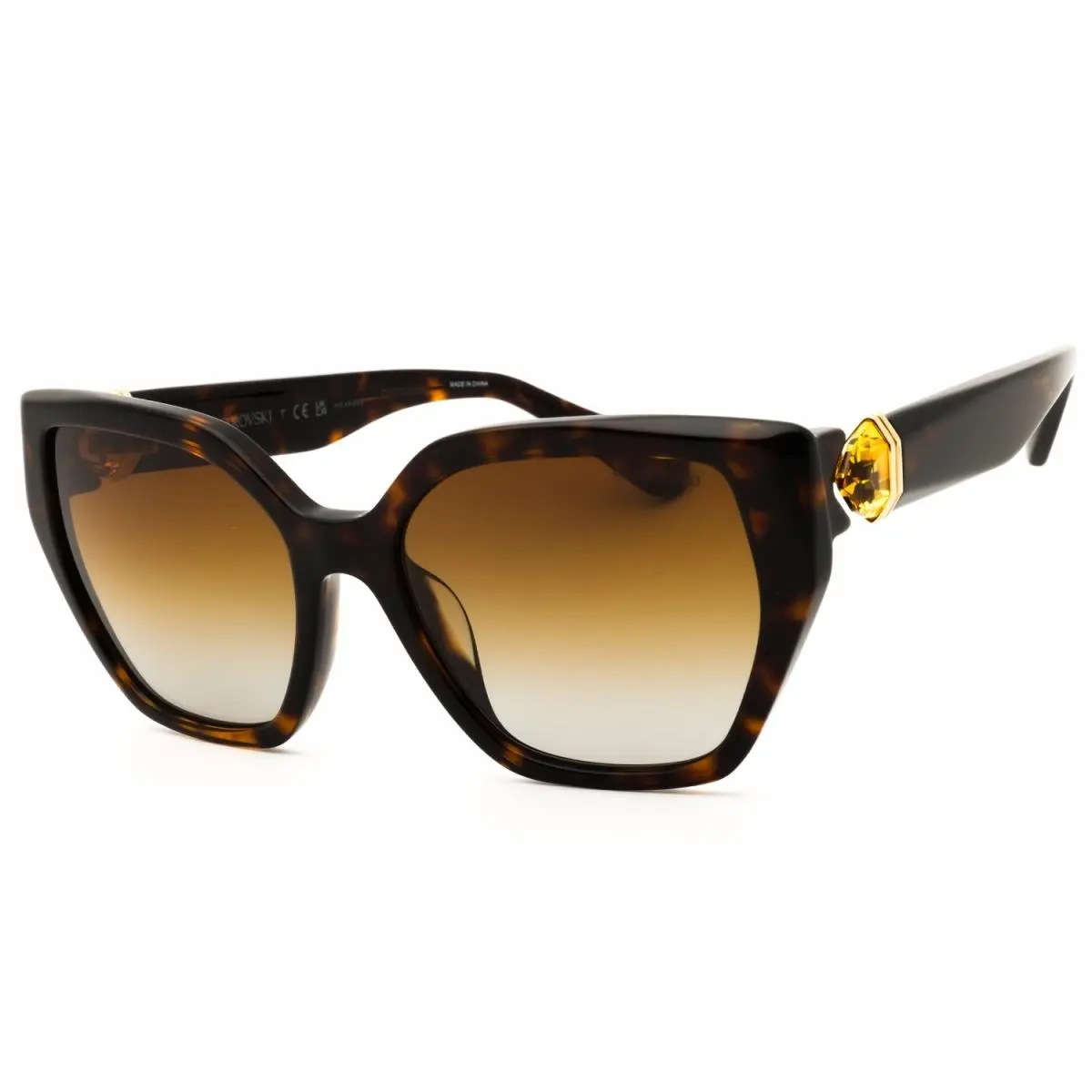 Swarovski SK6044U 1002T5 Sunglasses Havana Frame Tortoise Lenses 56mm