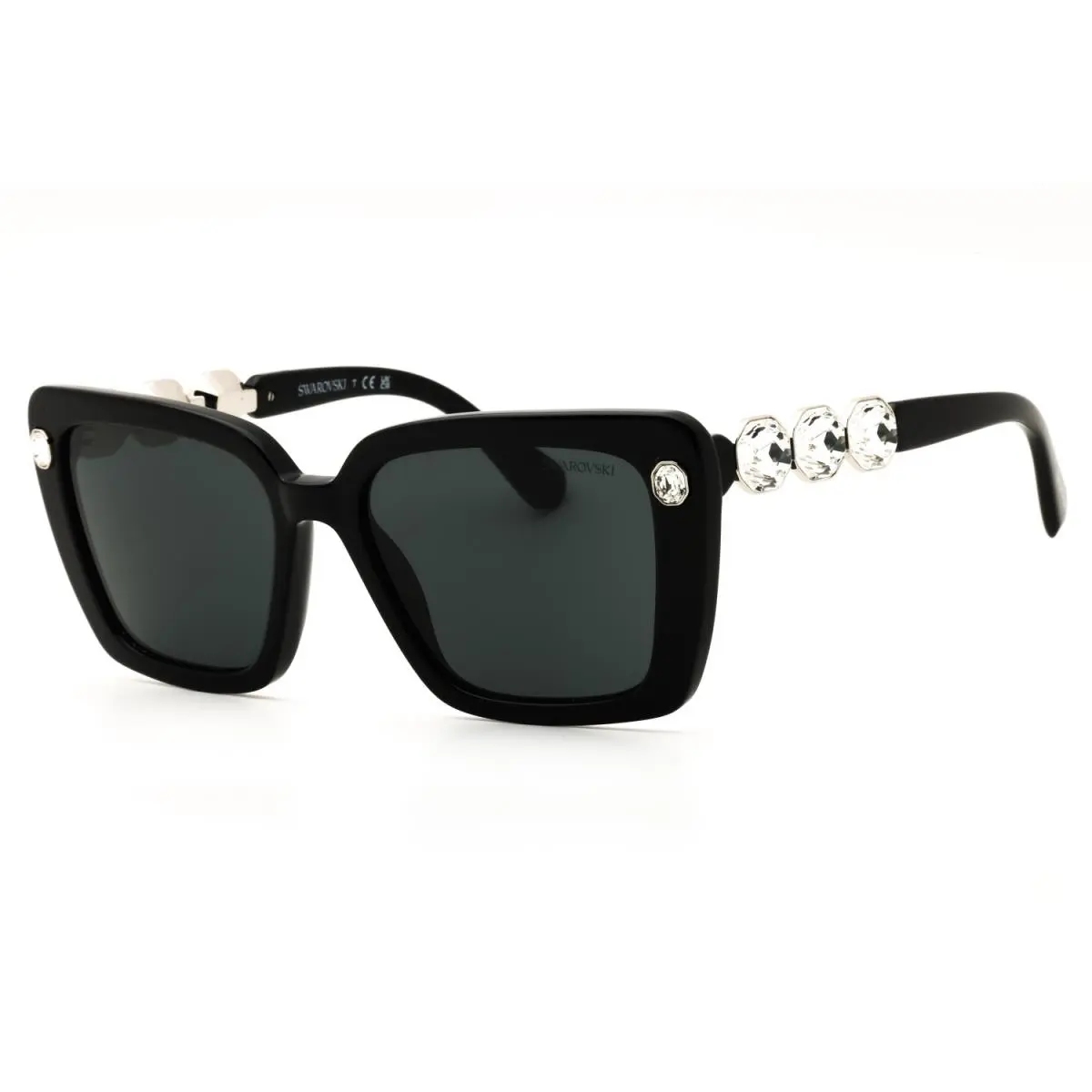 Swarovski SK6032 100187 Sunglasses Black Frame Dark Grey Lenses 55mm