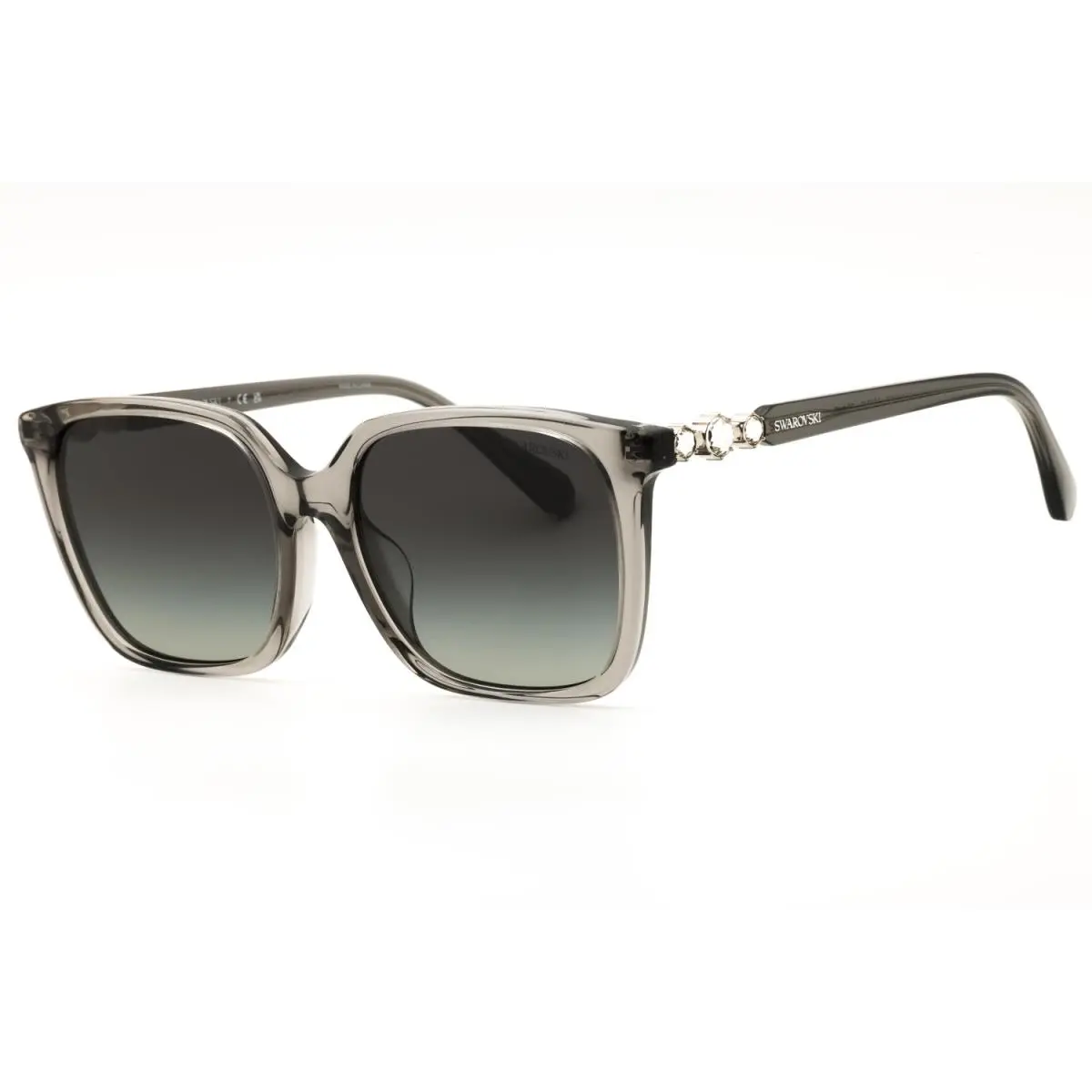 Swarovski SK6053D 106211 Sunglasses Transparent Grey Frame Grey Gradient