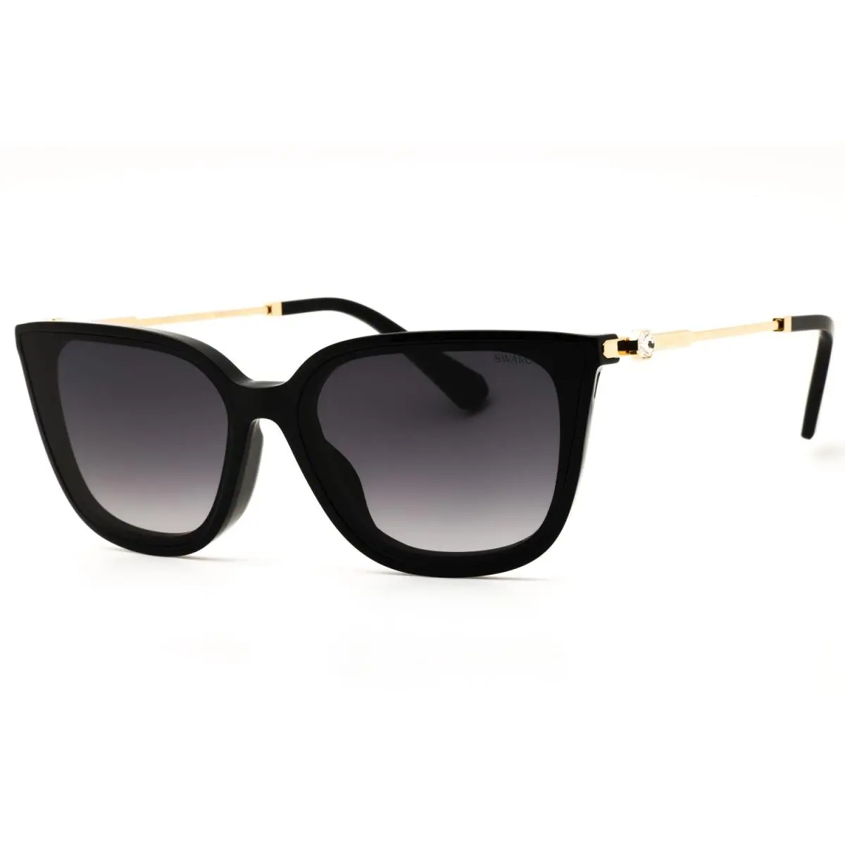 Swarovski SK6054D 10018G Sunglasses Black Frame Grey Gradient Lenses 63mm
