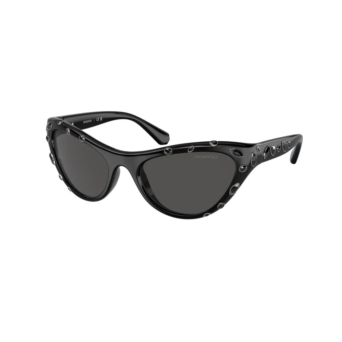 Swarovski SK 6007 Black Dark Grey 100187 Size 57 Sunglasses