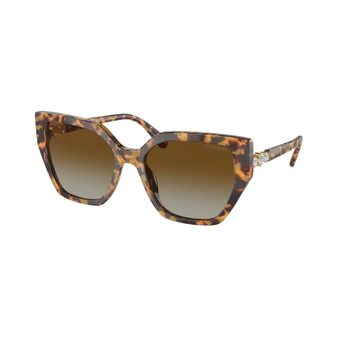 Swarovski SK 6016 F Medium Havana Polar Bronw Grad 1004T5 Size 57 Sunglasses