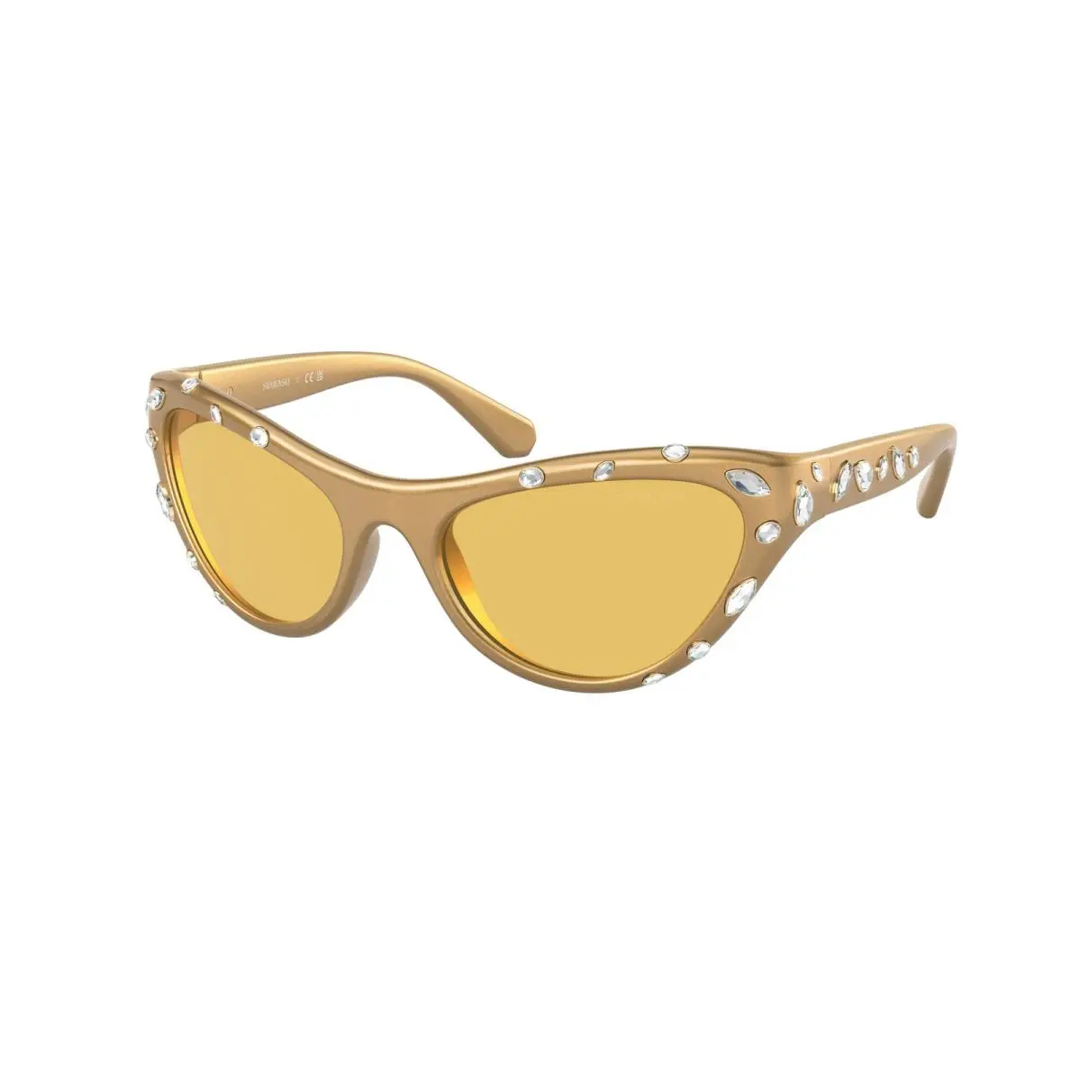 Swarovski SK 6007 Gold Yellow 102285 Size 57 Sunglasses