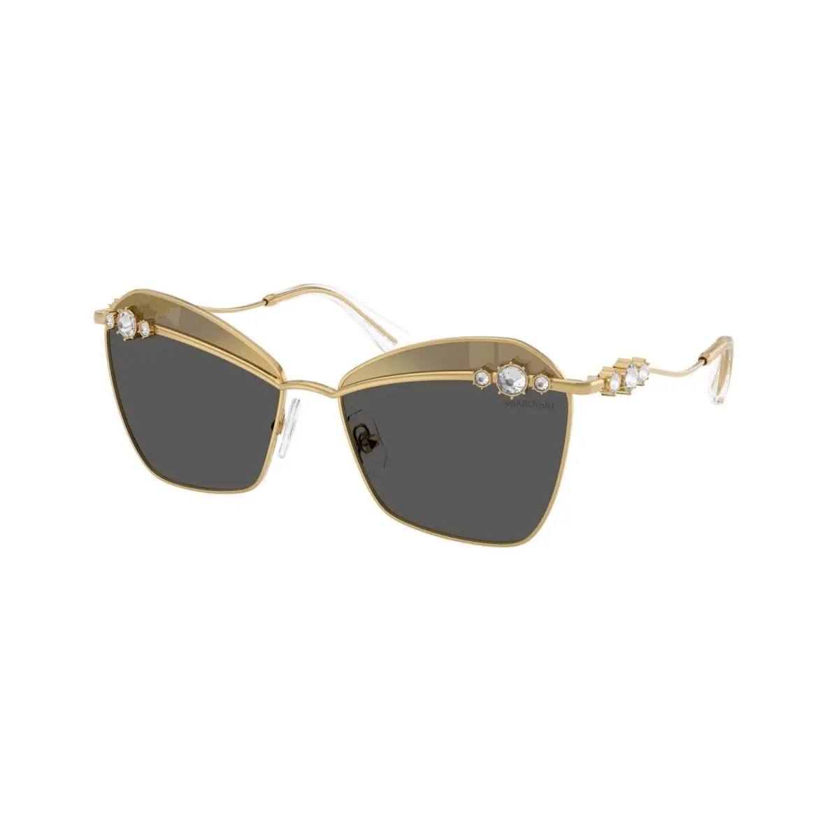 SK 7040 Gold / Grey Tampo Polyamide Standard 4004/L Size 57 Sunglasses by Swarovski