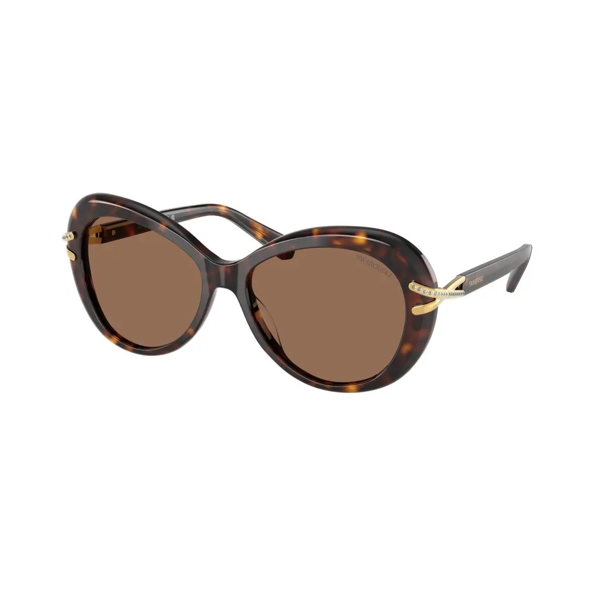 SK 6026 Havana Brown 100273 Size 56 Sunglasses by Swarovski