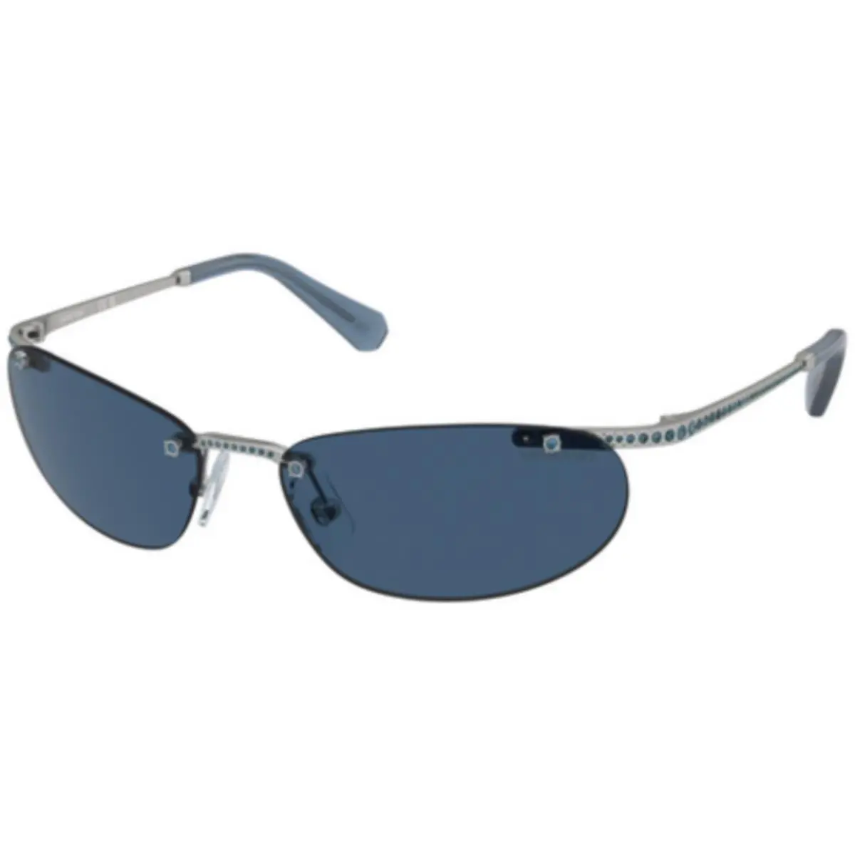 SK 7019 Matte Silver / Dark Blue 402555 Size 59 Sunglasses by Swarovski