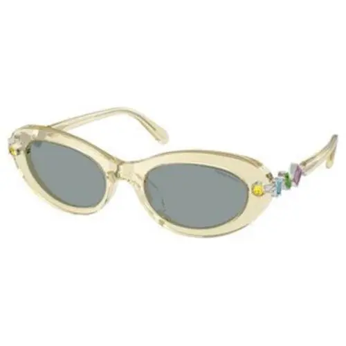 Swarovski SK 6042 Transparent Yellow / Grey 1080/1 Size 53 Sunglasses