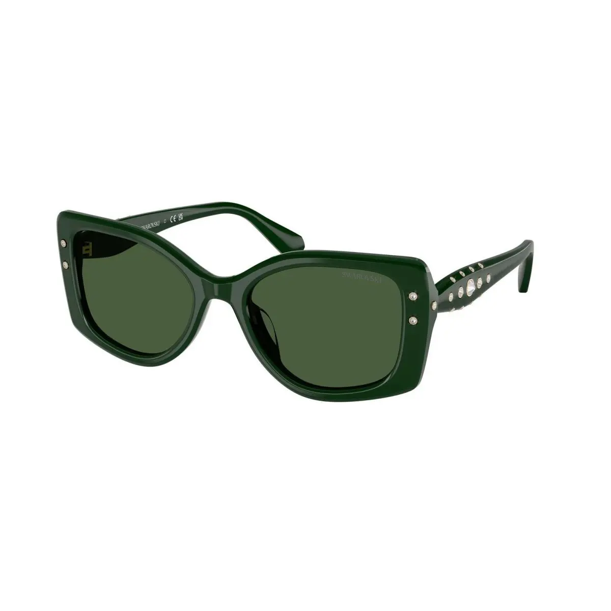 Swarovski SK 6058 U Dark Green / Polyamide Standard 102671 Size 54 Sunglasses