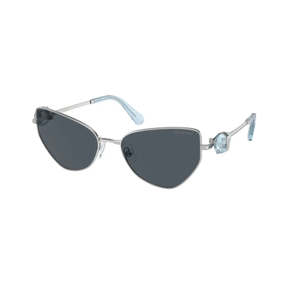 Swarovski SK 7003 Silver Dark Grey 400187 Size 57 Sunglasses