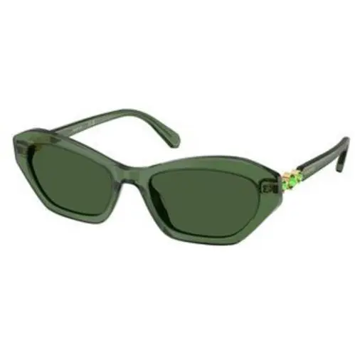 SK 6048 Transaprent Green / Dark 108571 Size 54 Sunglasses by Swarovski