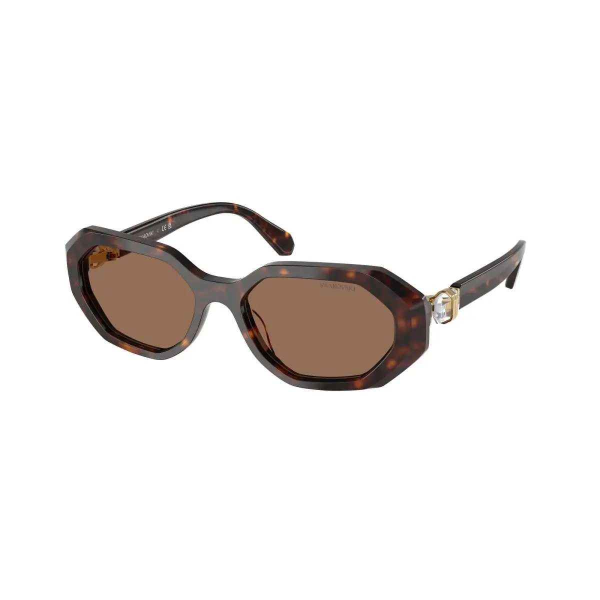 SK 6028 Dark Havana / Brown 100273 Size 54 Sunglasses by Swarovski