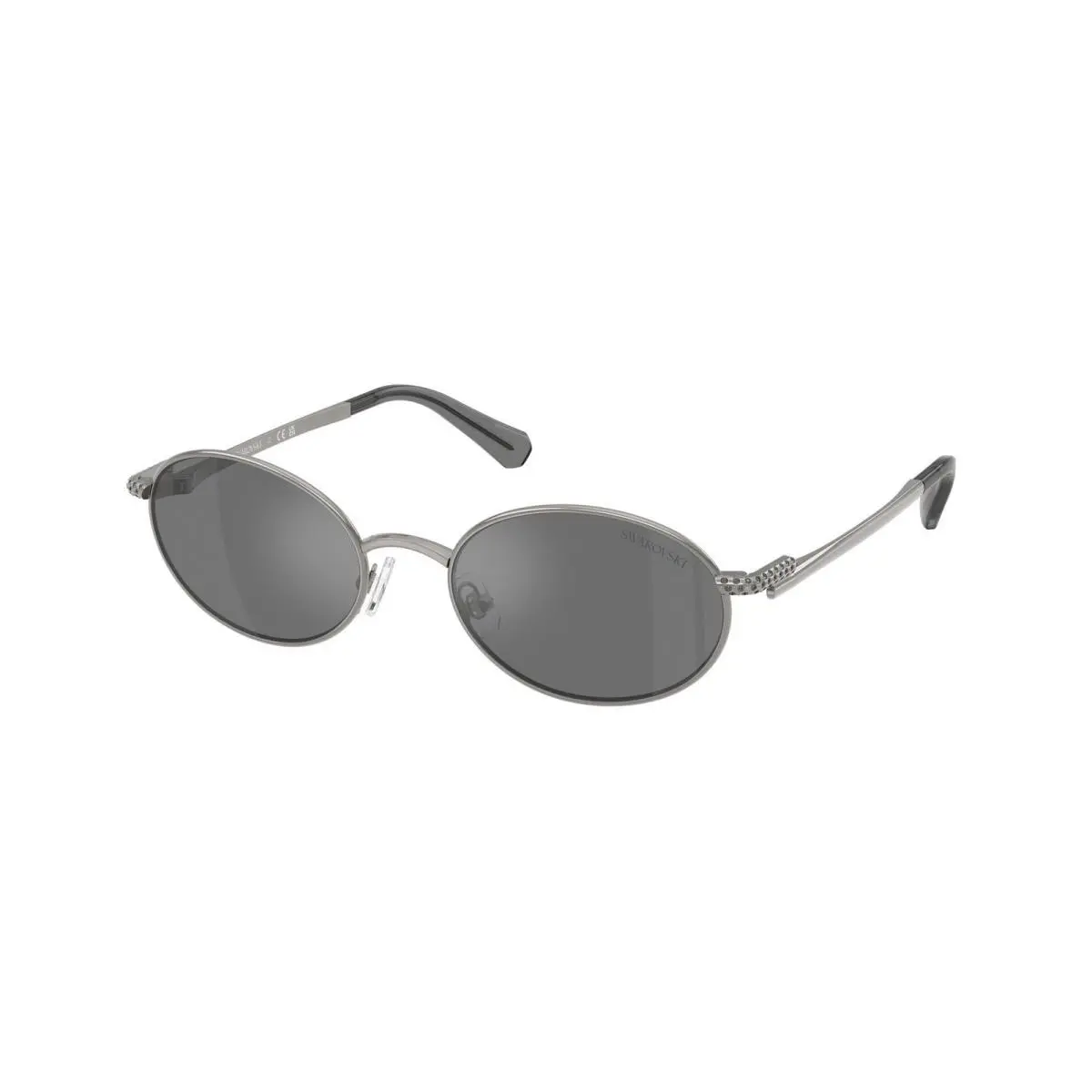 Swarovski SK 7033 Gunmetal / Grey Mirror Black 40096G Size 53 Sunglasses