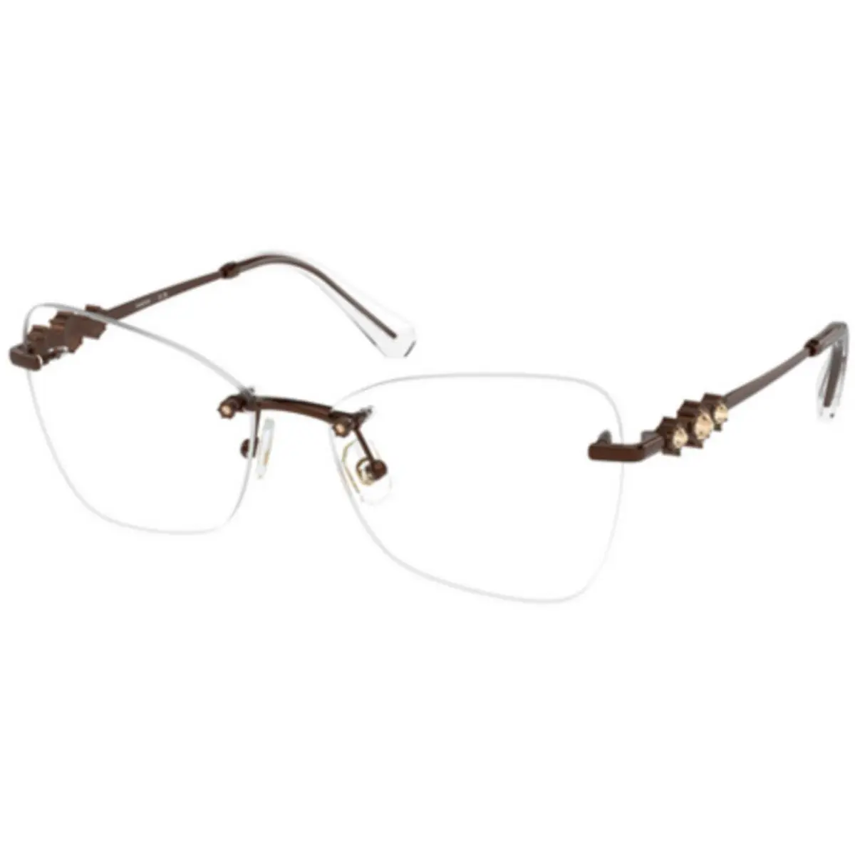 SK 1014 Light Brown 4002 Size 53 Eyeglasses by Swarovski