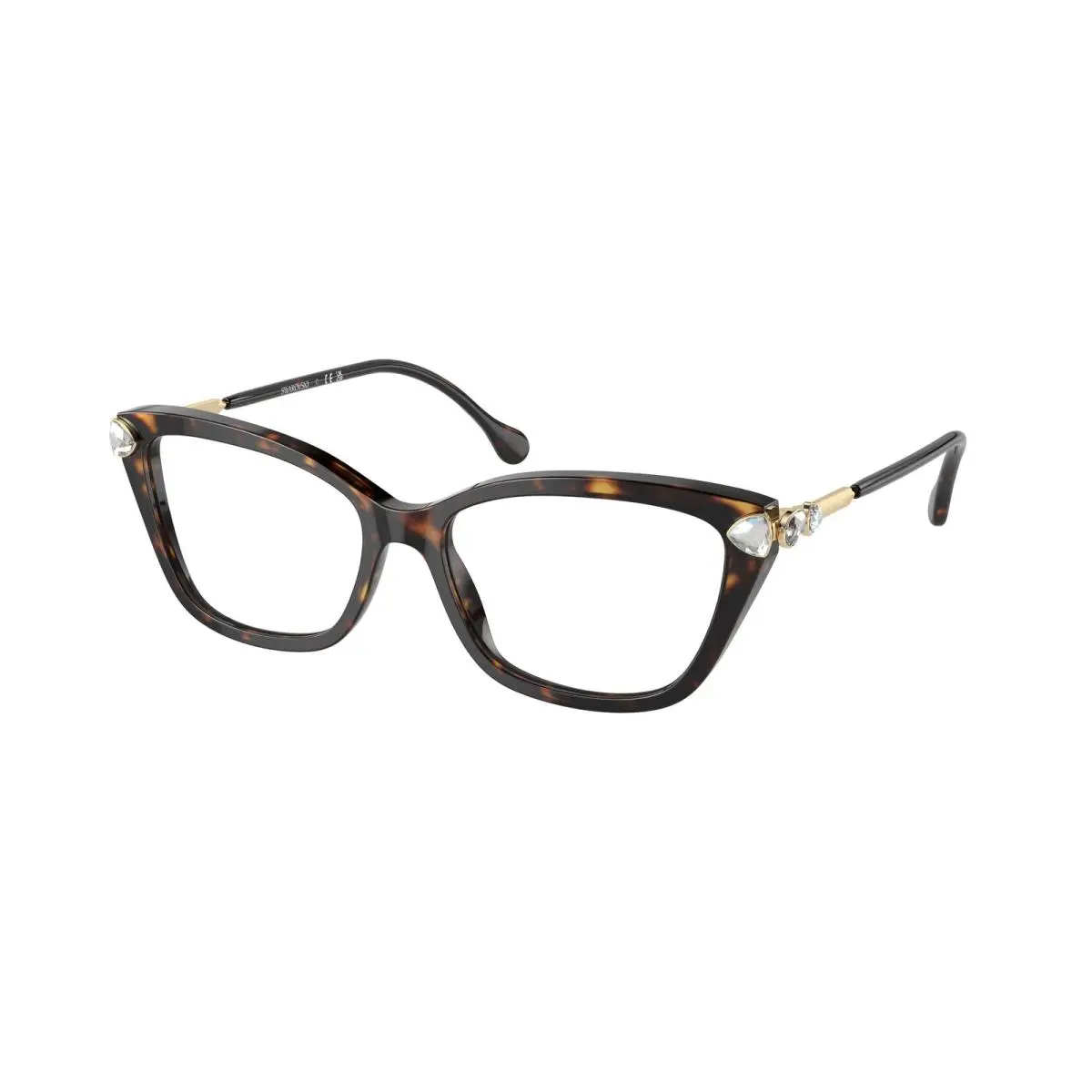 SK 2011 Havana 1002 Size 53 Eyeglasses by Swarovski