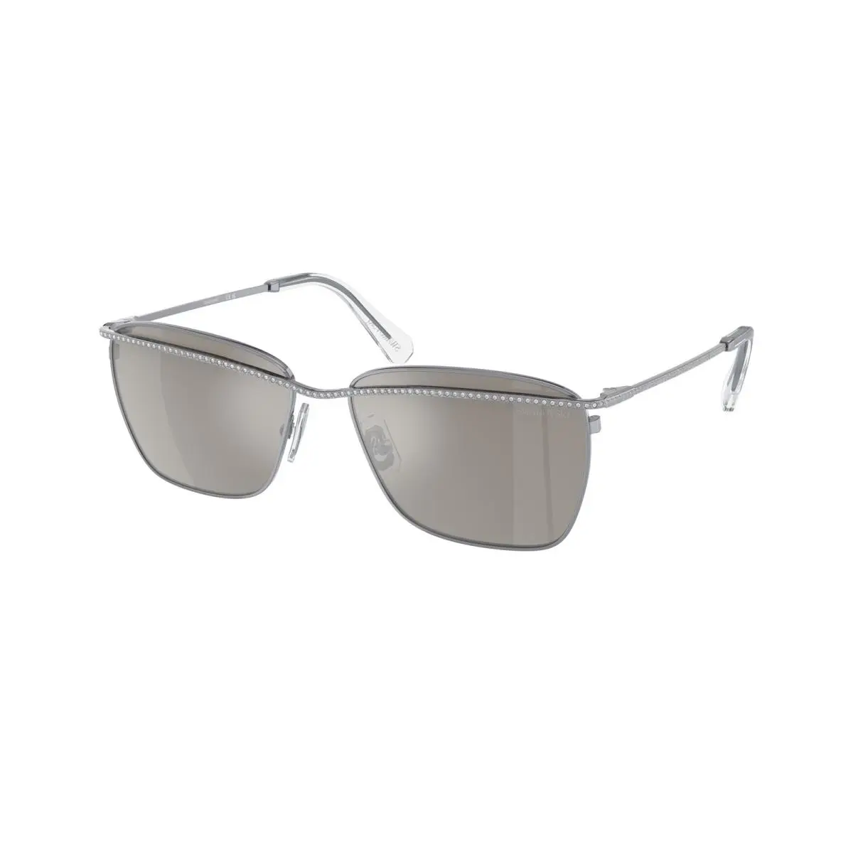 Swarovski SK 7006 Dark Silver Light Grey Mirror 40116G Size 58 Sunglasses