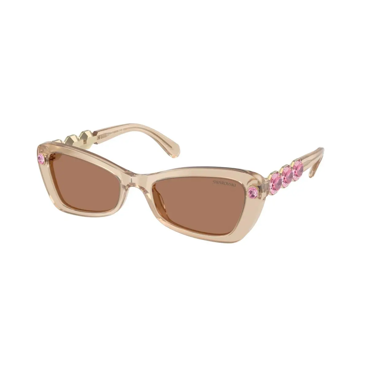 Swarovski SK 6033 Milky Beige / Brown 106673 Size 54 Sunglasses