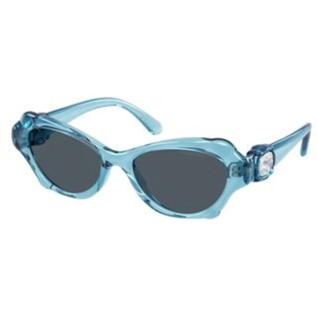 Swarovski SK 6050 Transaprent Light Blue / Dark Grey 107887 Size 52 Sunglasses