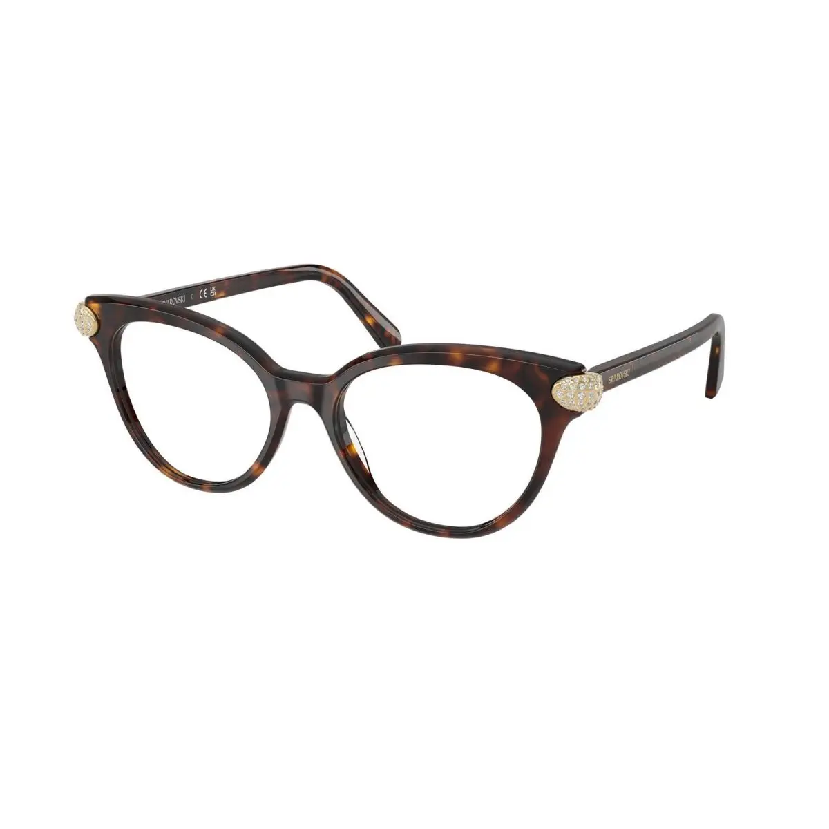 SK 2046 Havana Demo Lens 1002 Size 53 Eyeglasses by Swarovski