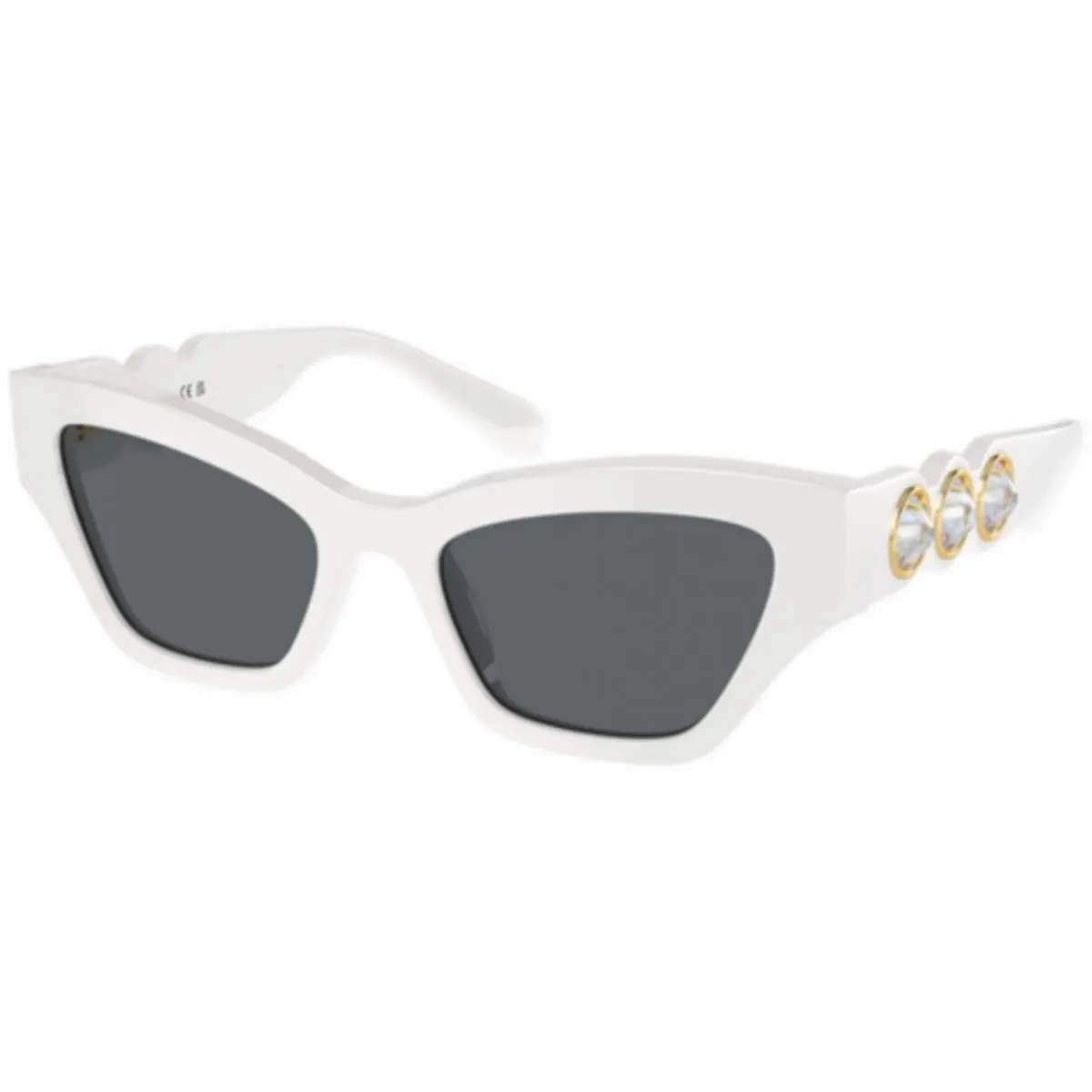 Swarovski SK 6021 White / Dark Grey Polyamide Standard 105087 Size 53 Sunglasses