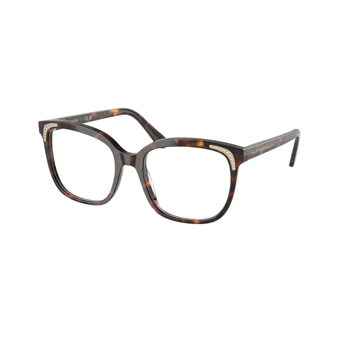 SK 2033 Havana Demo Lens 1002 Size 52 Eyeglasses by Swarovski
