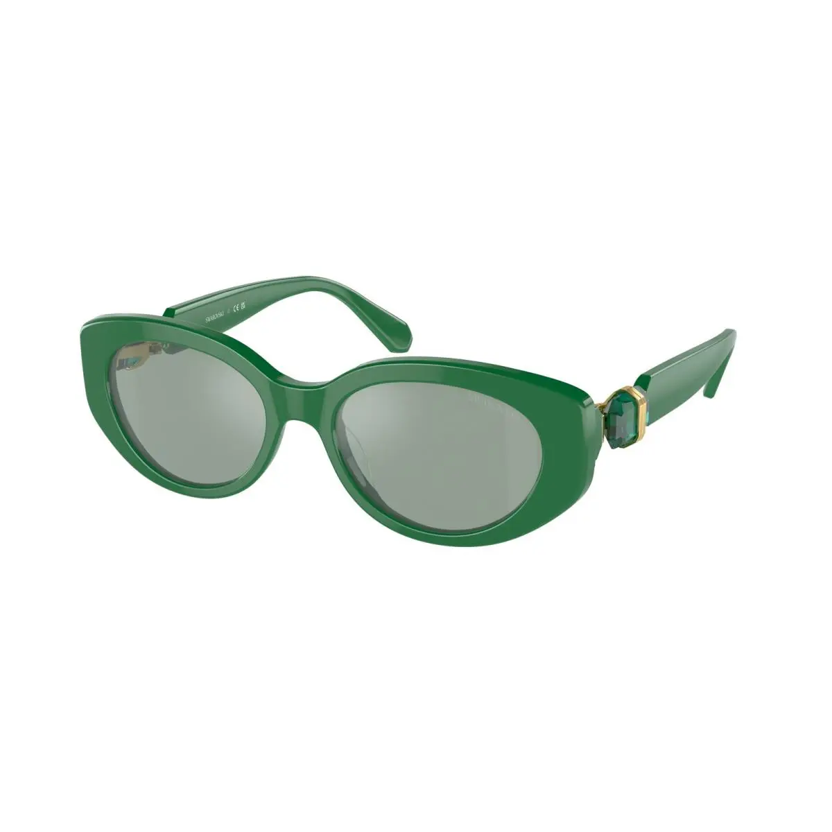 Swarovski SK 6002 F Dark Green Azure Internal Mirr 10079C Size 54 Sunglasses