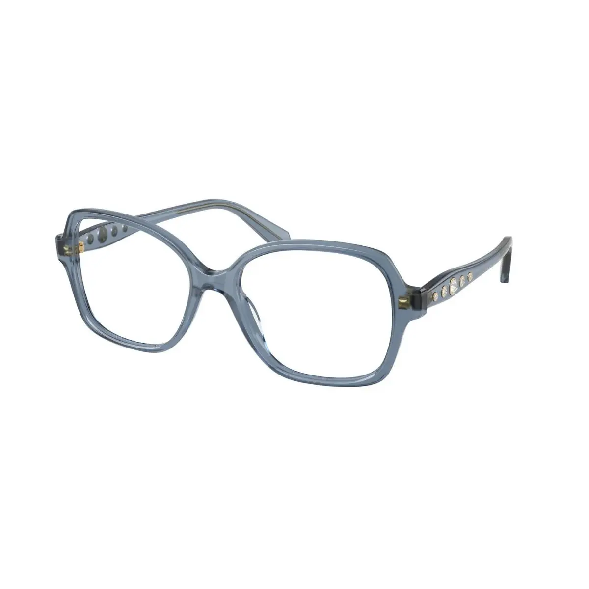 SK 2063 Milky Light Blue / Demo Lens 1102 Size 56 Eyeglasses by Swarovski