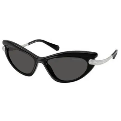 SK 6038 Black / Dark Grey Polyamide Standard 103887 Size 56 Sunglasses by Swarovski