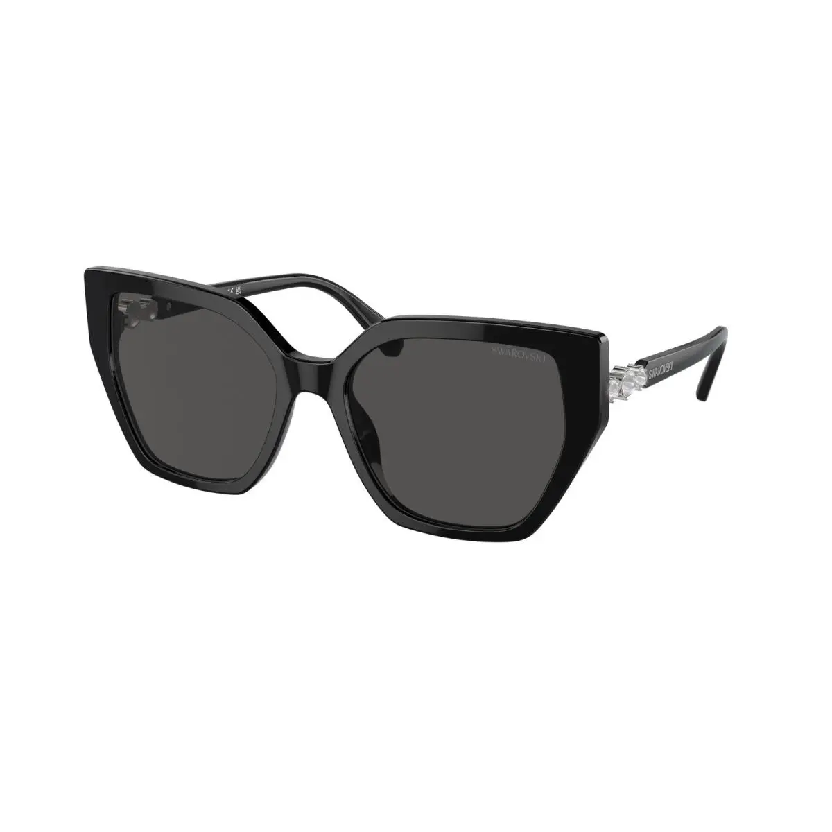 SK 6016 F Black Dark Grey 100187 Size 57 Sunglasses by Swarovski