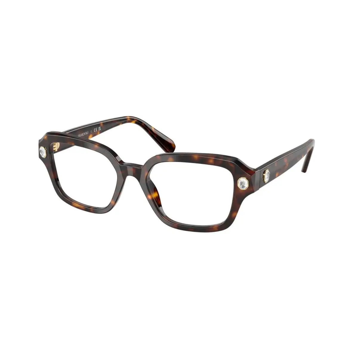 SK 2039 Havana Demo Lens 1002 Size 50 Eyeglasses by Swarovski