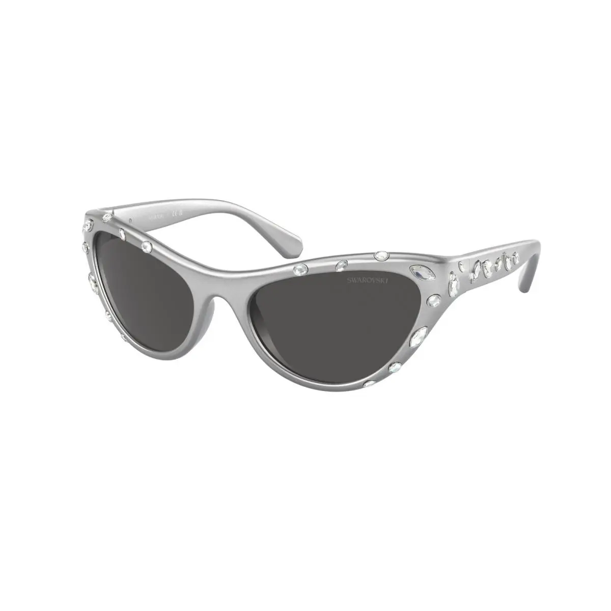 Swarovski SK 6007 Metallic Grey Dark 102187 Size 57 Sunglasses