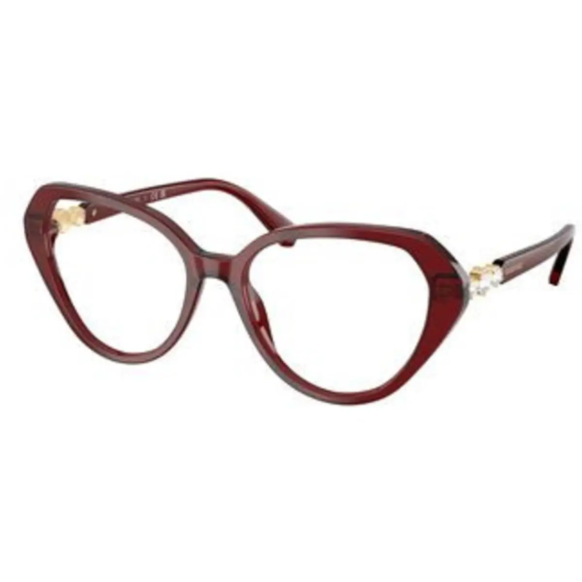 SK 2054 Transparent Burgundy / Demo Lens 1073 Size 53 Eyeglasses by Swarovski