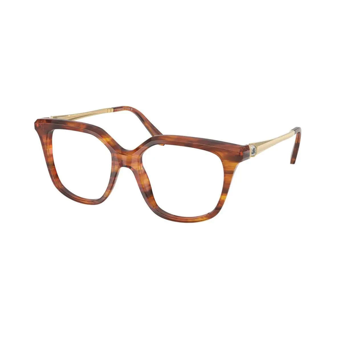 SK 2059 Striped Havana Demo Lens 1091 Size 51 Eyeglasses by Swarovski