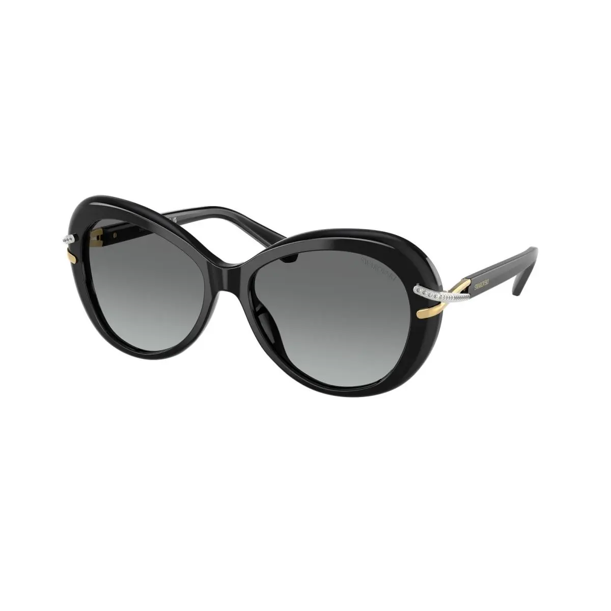 Swarovski SK 6026 Black Gradient Grey 100111 Size 56 Sunglasses