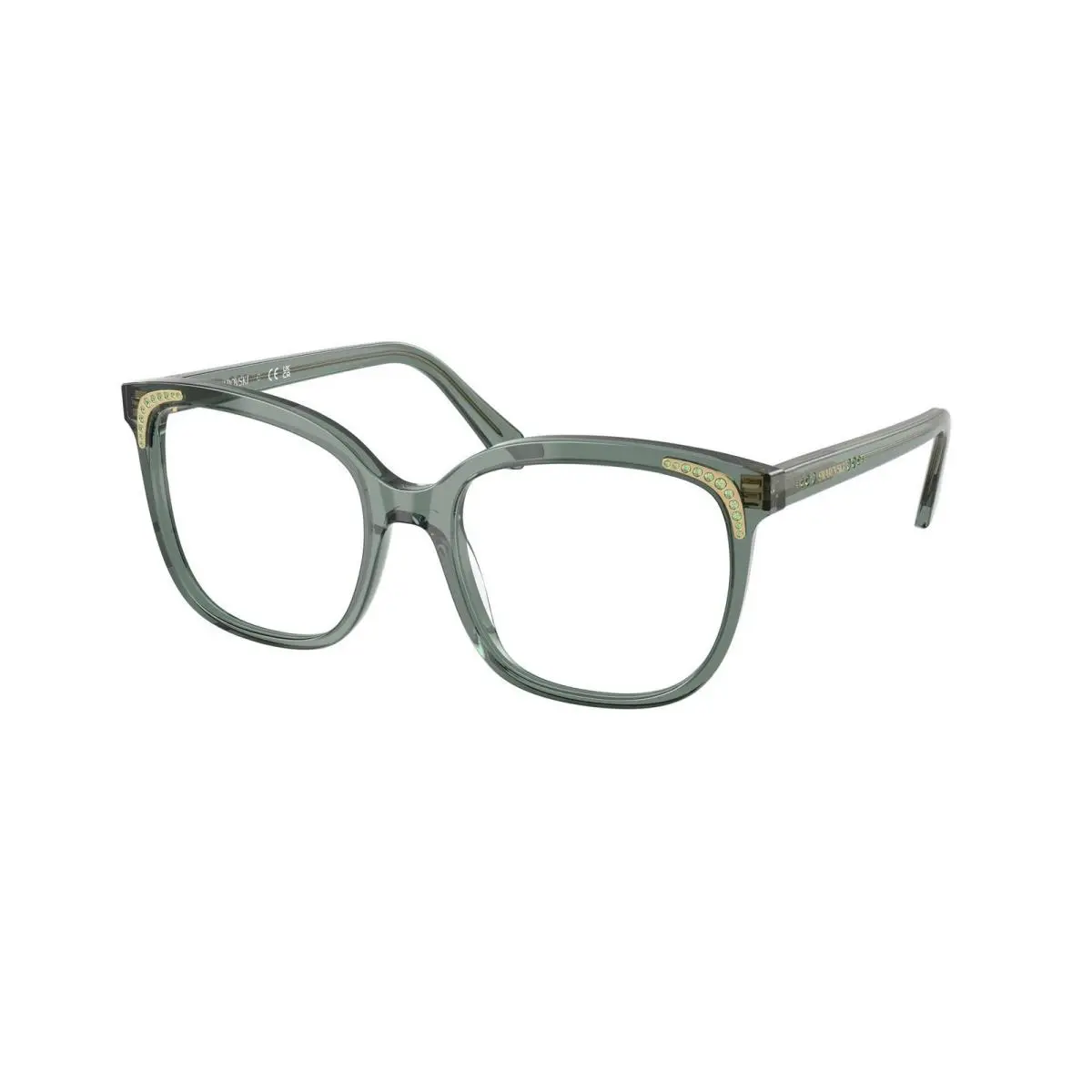 SK 2033 Transparent Green / Demo Lens 1043 Size 54 Eyeglasses by Swarovski