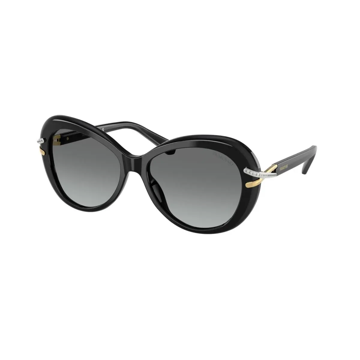 SK 6026 F Black Grey Gradient 100111 Size 56 Sunglasses by Swarovski