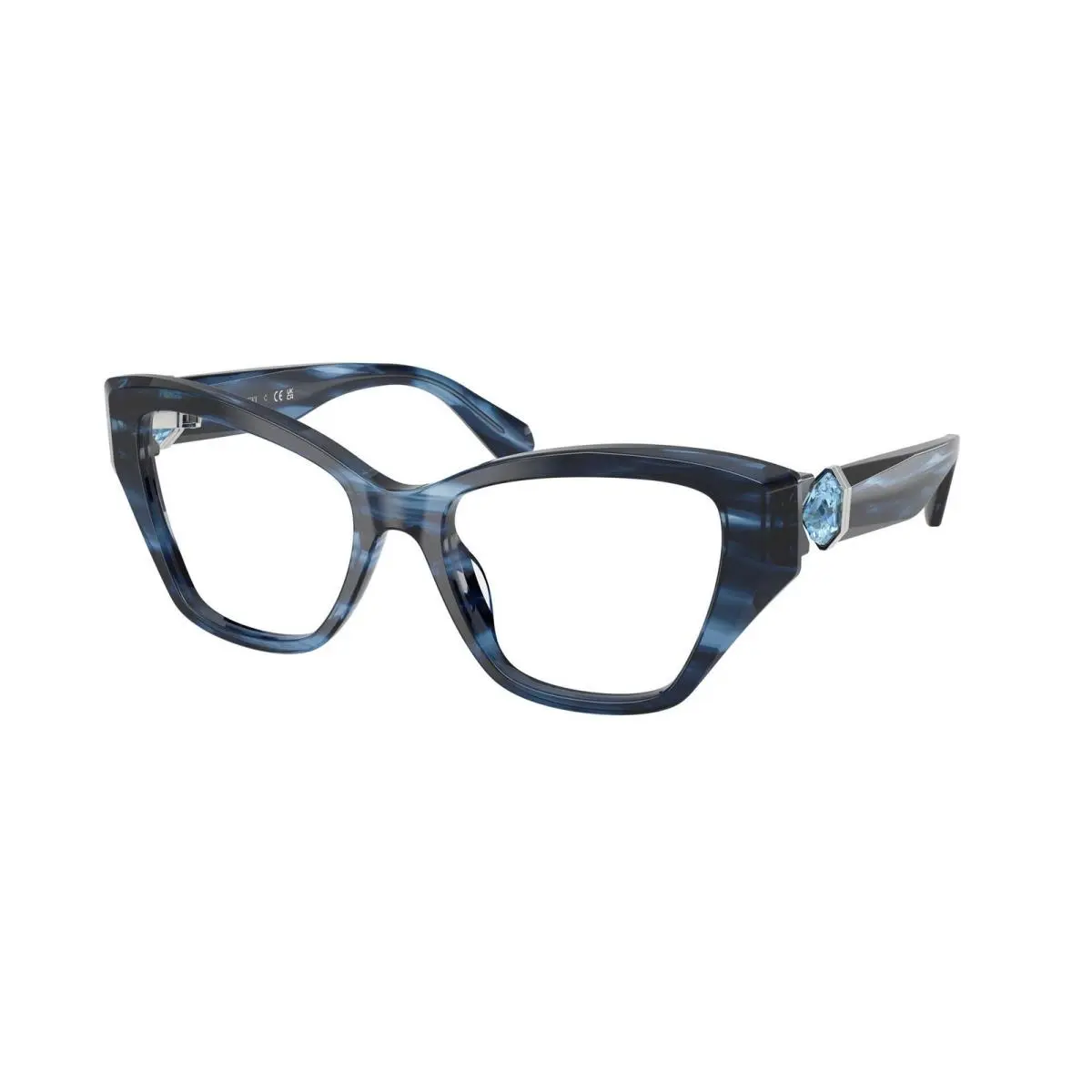 SK 2050 U Striped Blue Demo Lens 1090 Size 54 Eyeglasses by Swarovski