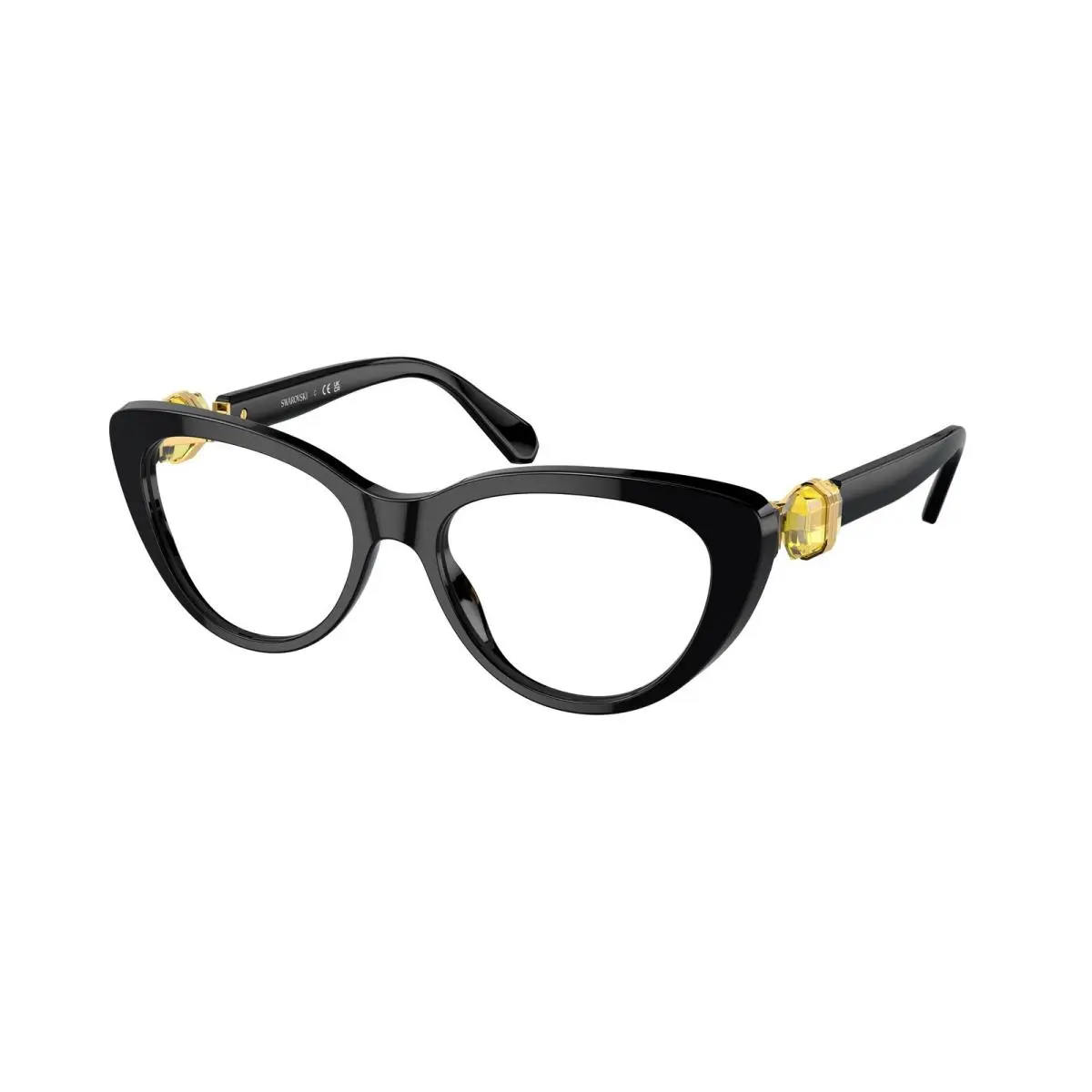 SK 2005 Black 1037 Size 53 Eyeglasses by Swarovski