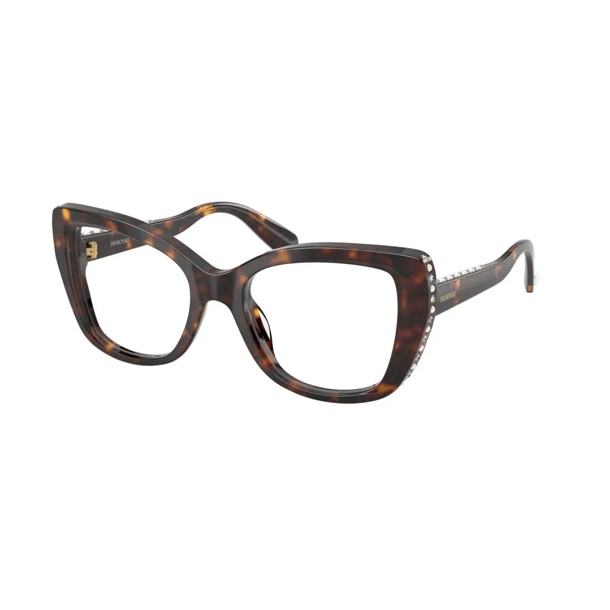 SK 2066 U Havana Demo Lens 1094 Size 53 Eyeglasses by Swarovski