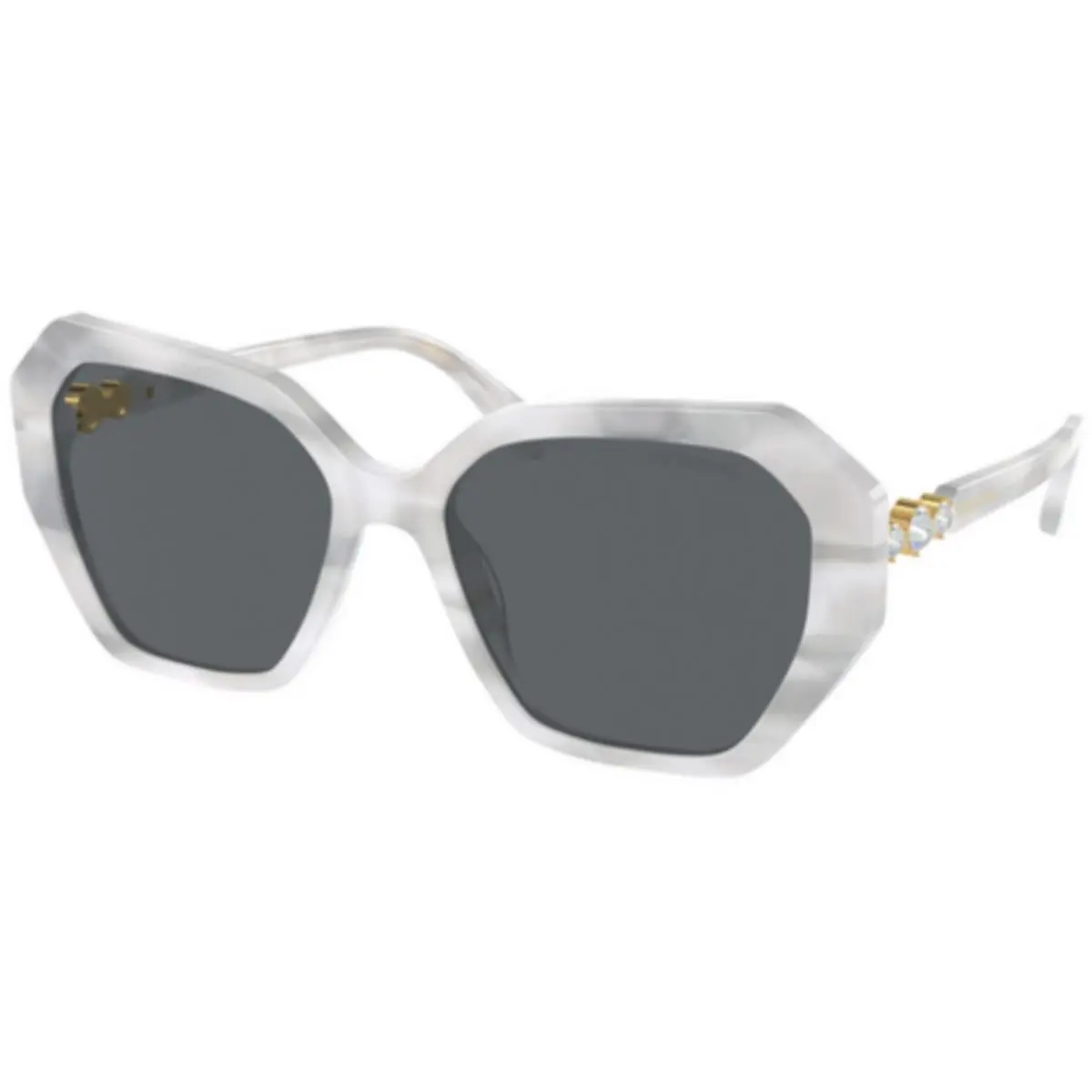 SK 6017 White Dark Grey 104287 Size 56 Sunglasses by Swarovski