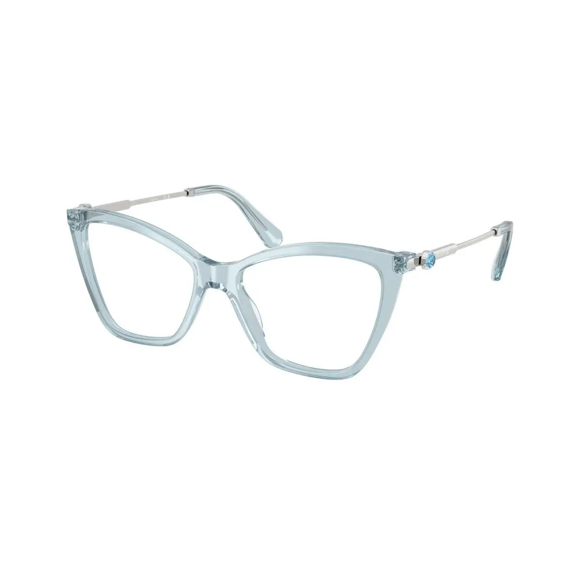 SK 2051 Transparent Light Blue / Demo Lens 1065 Size 51 Eyeglasses by Swarovski