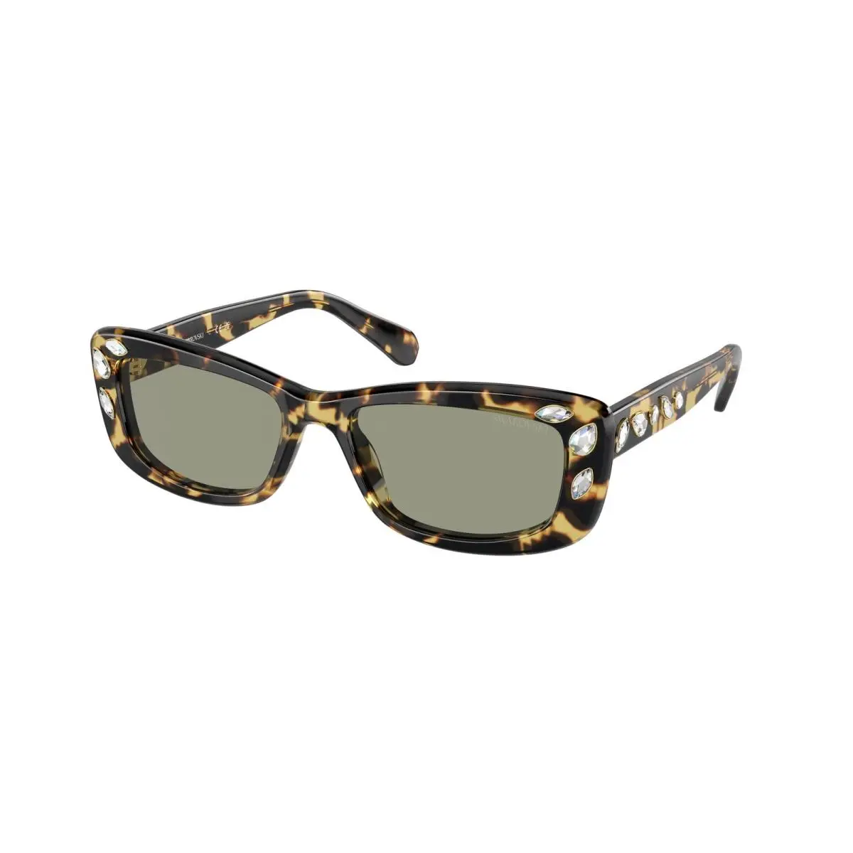 Swarovski SK 6008 Medium Havana/green 1009/2 Size 54 Sunglasses