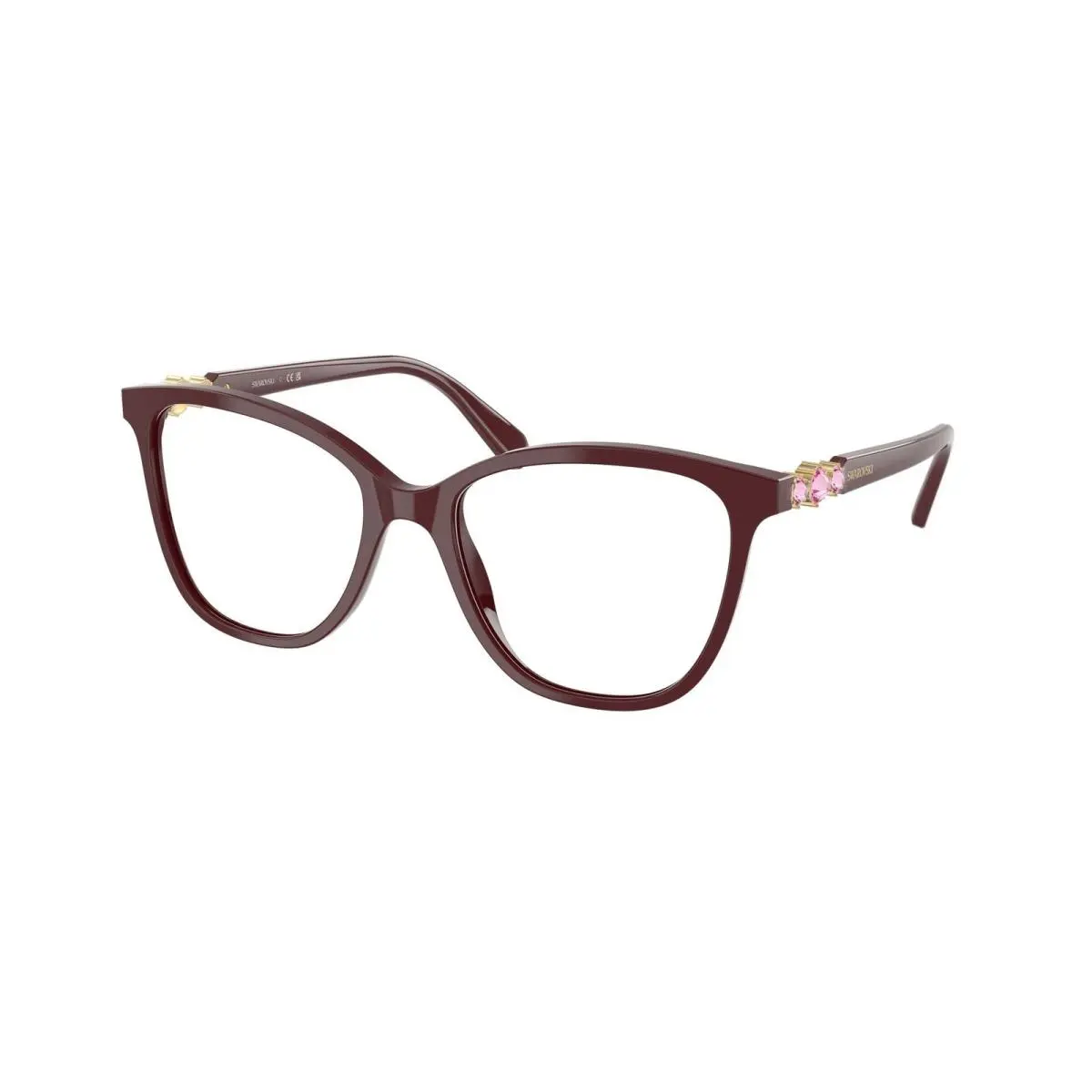 SK 2020 Burgundy Demo Lens 1008 Size 54 Eyeglasses by Swarovski